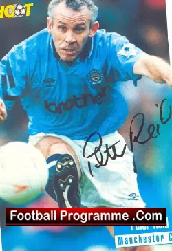 Manchester City Peter Reid Signed Picture 1992 - football memorabilia
