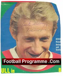 Manchester United Denis Law - Signed Football Picture - football memorabilia