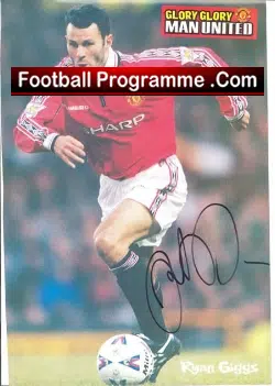 Manchester United Ryan Giggs Signed Picture 1999 - football memorabilia
