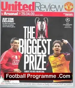 Manchester United v Arsenal 2009 - Champions League Semi Final - football programme