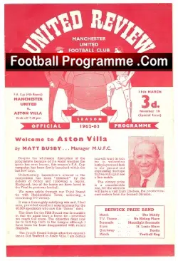Manchester United v Aston Villa 1963 – Emergency Red Issue