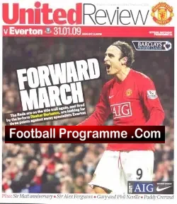 Manchester United v Everton 2009 - football programme