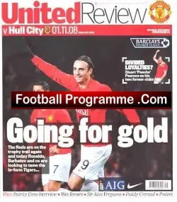 Manchester United v Hull City 2008 - football programme