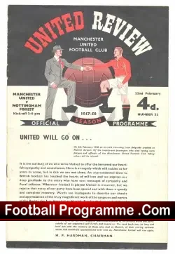 Manchester United v Nottingham Forest 1958 – Plus Tok