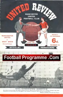 Manchester United v WBA 1965 - football programme