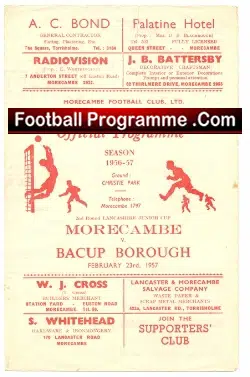 Morecambe v Bacup Borough 1957