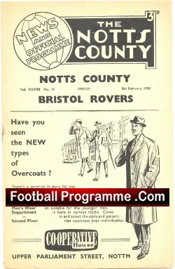 Notts County v Bristol Rovers 1958 – Postponed Game
