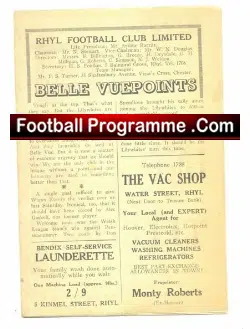 Rhyl v Runcorn 1960s
