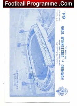 Romford v Cheltenham Town 1966 - football programme