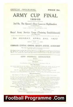 Royal Army Service Corps v Queens Own Cameron Highlanders 1923