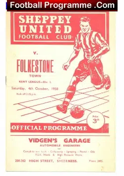 Sheppey United v Folkestone 1958
