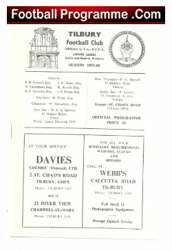 Tilbury v Ruislip Manor 1958
