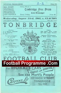 Tonbridge v Clacton Town 1961