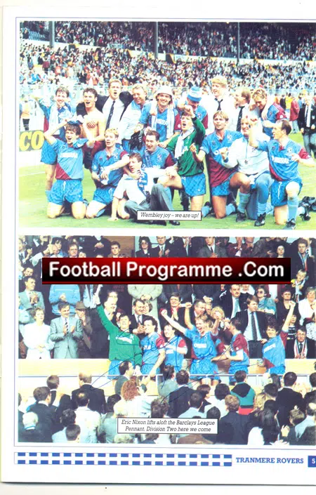Tranmere Rovers v Bristol Rovers 1991 – Multi Signed Autographed