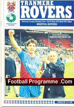 Tranmere Rovers v Bristol Rovers 1991 – Multi Signed Autographed