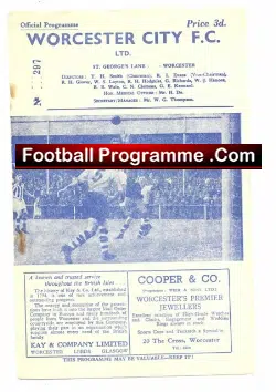 Worcester City v Poole 1959