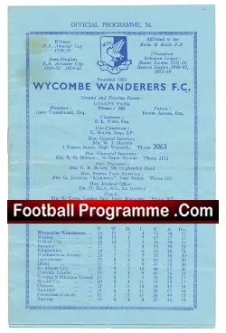 Wycombe Wanderers v Clapton 1957