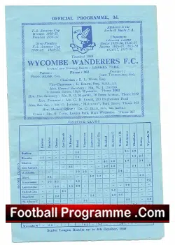 Wycombe Wanderers v Dulwich Hamlet 1958