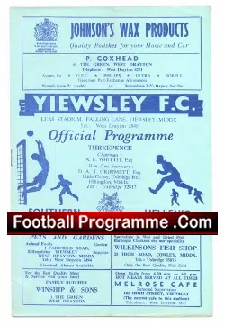 Yiewsley v Hastings United 1961