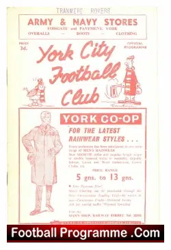 York City v Tranmere Rovers 1961