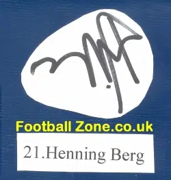 Manchester United Henning Berg Autograph 1999