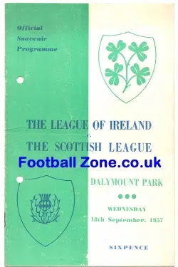 League Of Ireland v Scottish League 1957