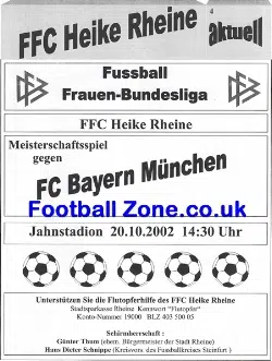 Heike Rheine Ladies v Bayern Munich 2002 - Aktuell Germany