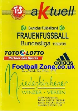 Germany - Ladies Football Programme 1998/99 - Frauenfussball