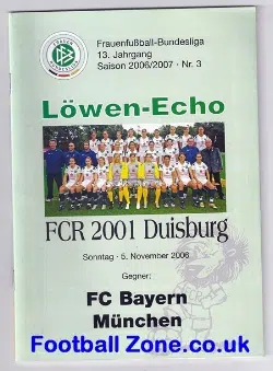 Germany Bayern Munich - Ladies Football Programme 2006 - Womens
