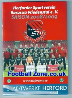 Germany Herforder Ladies Football Programme 2009 - Frauen