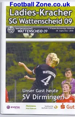 Germany Wattenscheid Ladies Football Programme 2008 Women