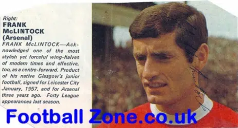 Arsenal Frank McLintock Signed Picture 1970's