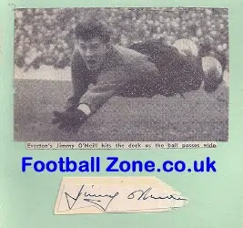 Everton Jimmy O'Neill Signed Picture 1950's