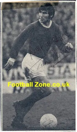 Manchester United Tony Dunne Signed Old Football Picture