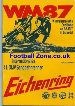 Germany Speedway Programme 1987 – Long Track Final
