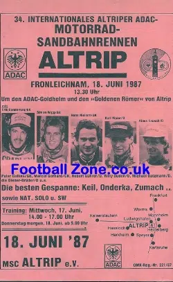 Germany Speedway Programme 1987