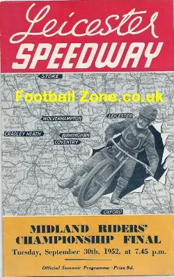Leicester Speedway Championship Riders Final 1952