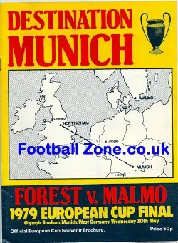 Nottingham Forest v Malmo 1979 – Destination Munich Brochure