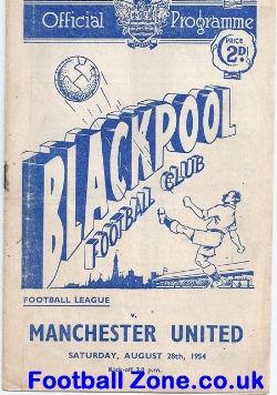 Blackpool v Manchester United 1954 – 2nd Match of 54/55 season