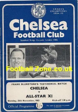Frank Blunstone Testimonial Benefit Match Chelsea 1963