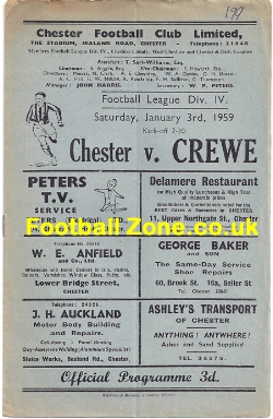Chester City v Crewe Alexandra 1959