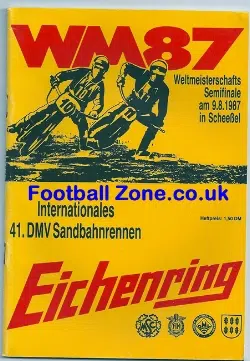 Germany Speedway Programme 1987 – Long Track Semi Final