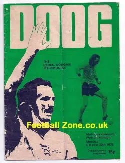 Derek Dougan Testimonial Benefit Match Wolves 1975