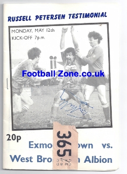 Russell Petersen Testimonial Exmouth Town 1986 – Signed