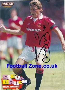 Manchester United Steve Bruce Signed Picture