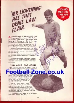 Manchester United Brian Kidd Signed Old Magazine Picture