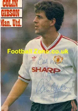 Manchester United Colin Gibson Autographed Picture - Man Utd