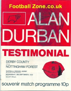 Alan Durban Testimonial Benefit Game Derby County 1973