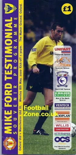Mike Ford Benefit Match Testimonial Oxford United 2000