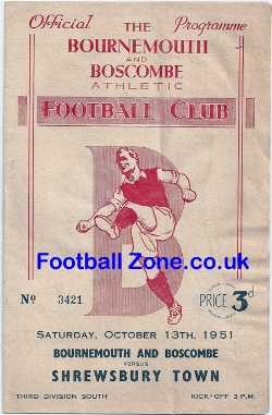 Bournemouth v Shrewsbury Town 1951